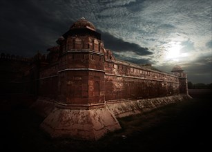 Red Fort in Delhi in cloudy weather Evening