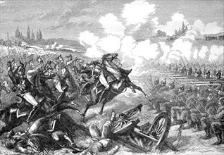 The Battle of Woerth on 6 August 1870 in the Franco-Prussian War near the village of Woerth in Lower Alsace