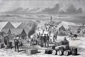 View of Black Buttes Camp circa 1870