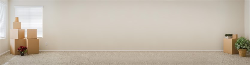 Banner of empty room with blank wall