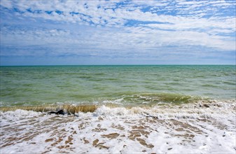 Sea on the Adriatic coast off Civitanova