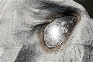 Rock formations in the Verzasca River