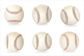 Base balls isolated on white background