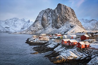 Famous tourist attraction Hamnoy fishing village on Lofoten Islands