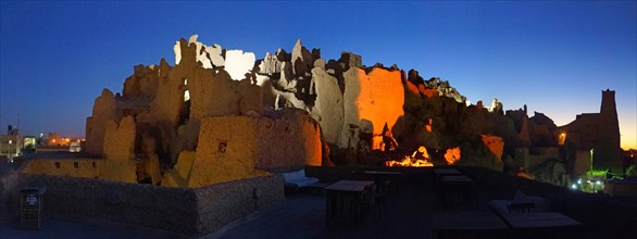 Ruins of the old town of Shali in the evening light