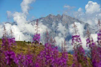 View from the Croix de Coeur Pass to the summit of Haut de Cry in the Bernese Alps