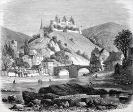 Ruin of Vianden Castle in Luxembourg