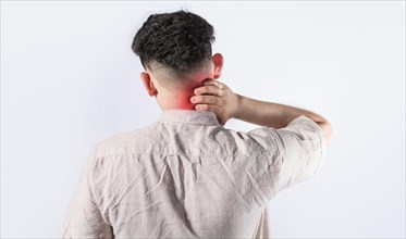 Neck pain and stress concept