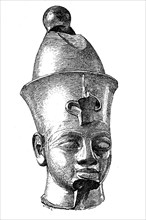 Dhutmes III's head of a colossal statue of the king