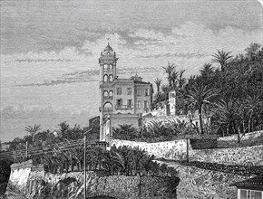 View of the garden of Villa Garnet in 1880