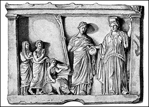 Sacrifice of a pig to Demeter and Persephone