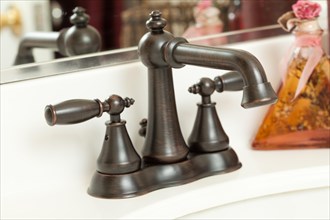 Classic brown water faucet