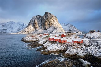 Famous tourist attraction Hamnoy fishing village on Lofoten Islands