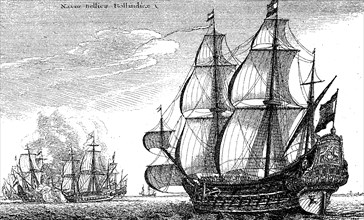 Dutch warship in the first half of the 17th century