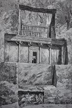 Naqsh-e Rostam with the cruciform rock tomb of King Darius II Iran