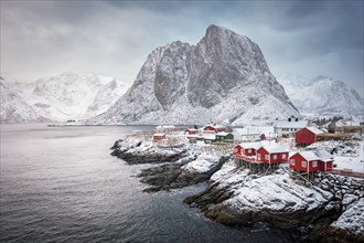 Famous tourist attraction Hamnoy fishing village on Lofoten Islands