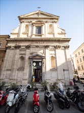 Motorbikes in front of the church of Santa Maria ai Monti