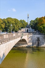 Luitpold Bridge over the Isar with Peace Angel