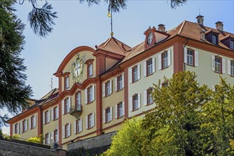 Palace facade with coat of arms