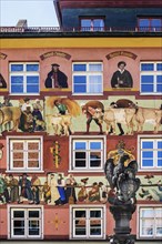 Facade painted with rural motifs in Herrenstrasse