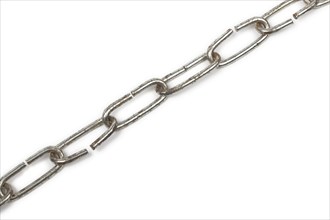 Old metal chain isolated on white background