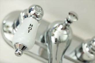 Abstract of classic chrome sink faucet