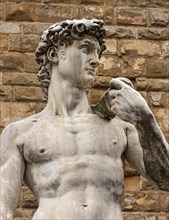 Copy of Michelangelo's statue of David at Piazza della Signoria
