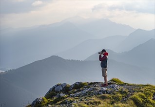 Hiker photographed on the Benediktenwand