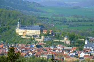 View of Rudolstadt with Heidecksburg Castle