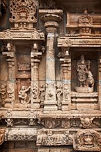 Bas reliefes in Hindu temple Sri Ranganathaswamy Temple Tiruchirappalli
