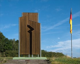Memorial plaque at the former US observation base Point Alpha on the inner-German border. Today Point Alpha is a memorial