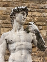 Copy of Michelangelo's statue of David at Piazza della Signoria