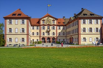 Palace facade with coat of arms