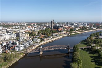 Bird's eye view of Magdeburg