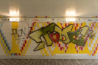 Graffiti in a subway