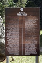 Information board on the Mural de la Prehistoria