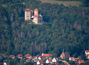 Normannstein Castle above the town of Treffurt in the Werra Valley