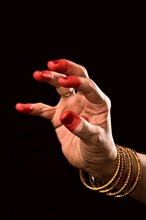 Woman hand showing Padmakosha hasta