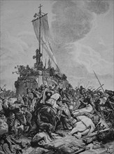 Die Schlacht von Legnano wurde am 29. Mai 1176 zwischen den Streitkraeften des Heiligen Roemischen Reiches