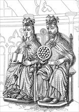 Kaiser Otto I. und seine Gemahlin Editha als Statuen in der Kapelle des Dom zu Magdeburg