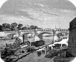 The Pont des Invalides Bridge in Paris circa 1870