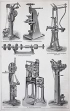 Various machines for the production of shoes
