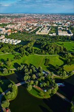 Aerial view of Olympiapark from Olympiaturm