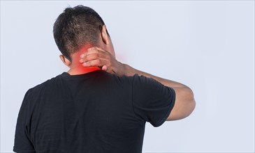 Neck pain and stress concept
