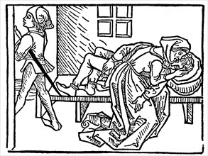 Sigismunde with the slain lover in prison