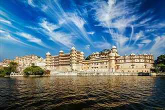 City Palace view from the lake. Udaipur