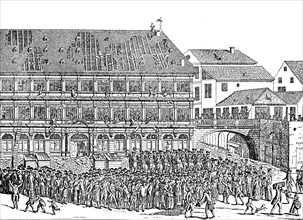 The riot in Strasbourg and the devastation of the town hall on 19 July 1789