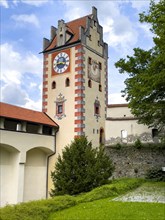 Clock tower of Hohes Schloss Fuessen