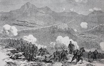 Attack of the Turks on the Russian positions at the Shipka Pass