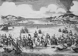 Sea battle between the Dutch